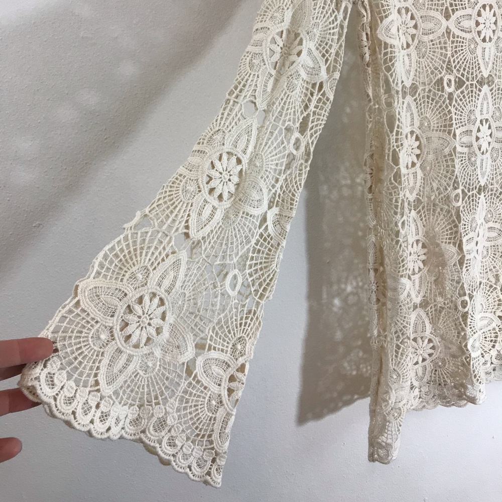 Vintage inspired bohemian dress with bell sleeves